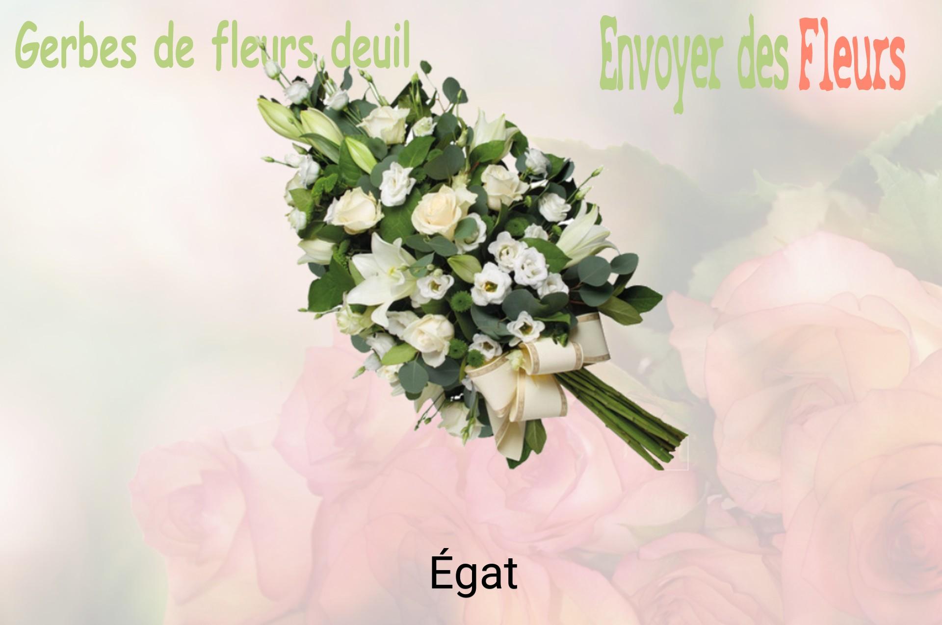 Gerbe de fleurs de deuil livrée à Égat